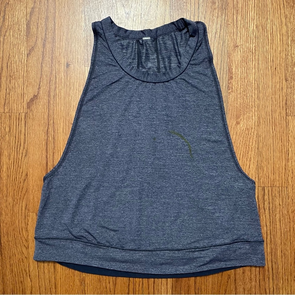 Lululemon Pace Perfect Tank in Heathered Midnight Navy / Midnight Navy - Picture 4 of 14